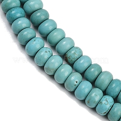 天然石ハウライトビーズ連売り  染め  ロンデル  6~6.5x4.5mm  穴：0.6~0.8mm  約88~91個/連  14.72''~15.31'（37.4~38.9センチメートル）&nbsp;G-R403-4x6-27