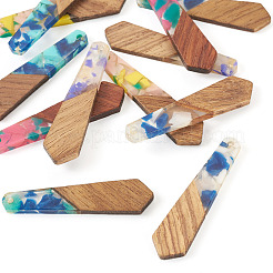 12Pcs 6 Colors Resin and Walnut Pendants&nbsp;FIND-TA0006-36D