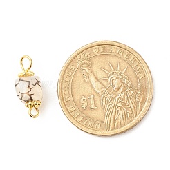 Natural Agate Connector Charms&nbsp;PALLOY-JF01587-04