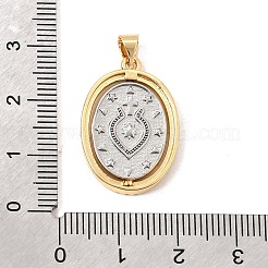 Brass Micro Pave Clear Cubic Zirconia Pendants&nbsp;CU-CBAB8F5-04G-02