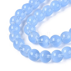 Transparent Glass Imitation Cat Eye Beads Strands&nbsp;GLAA-Q110-01B-05