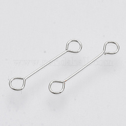 アイアンアイピン  カドミウムフリー＆鉛フリー  ピアノ線9ピン  プラチナ  15x0.4mm  穴：1.8mm  ヘッド：3mm&nbsp;IFIN-S126-01A-P