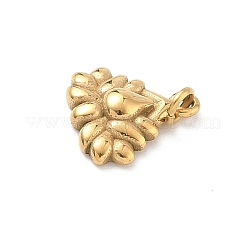 304ステンレススチールチャーム  カドミウムフリー＆ニッケルフリー＆鉛フリー  蓮  12x11x3mm  穴：2.5mm&nbsp;LS-STAS-A131-11C