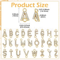 26Pcs 26 Styles Alloy Crystal Rhinestone Connector Charms&nbsp;FIND-CJZ0001-001KCG