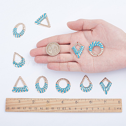 Eco-Friendly Iron Enamel Pendants&nbsp;IFIN-SC0001-13A-RS