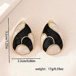 Zinc Alloy Enamel Stud Earrings&nbsp;FS-WG34E84-01