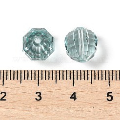 K9ガラス  模造オーストリアクリスタルビーズ  多面カット  ラウンデル  空色  10x10x10mm  穴：1.2mm&nbsp;GLAA-R001-01-04