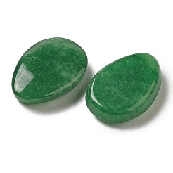 天然の天然翡翠のキャビネットを染めた  ティアドロップ  グリーン  14x10x3mm&nbsp;G-Q192-06