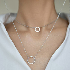 S925 Silver Zircon Geometric Earrings and Necklace Jewelry Set for Women&nbsp;IQ8256-1