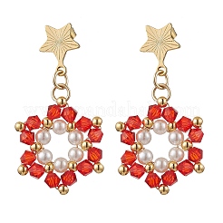 201 Stainless Steel Star Dangle Stud Earrings&nbsp;EJEW-JE06369
