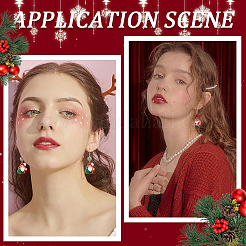 Christmas Theme DIY Resin & Polymer Clay Rhinestone Dangle Earring Making Kits&nbsp;DIY-SC0027-67