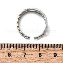 Adjustable 304 Stainless Steel Cuff Rings for Women&nbsp;RJEW-B150-01GP-04