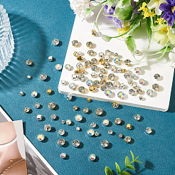 300Pcs 15 Styles Flat Round Sew on Rhinestone Montee Beads&nbsp;STAS-TA0006-18