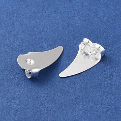 真鍮のスタッドピアスのパーツ  翼  銀  18x8.5x0.4mm  穴：1mm&nbsp;FIND-Z039-01A-S