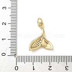 Brass Micro Pave Cubic Zirconia Pendants&nbsp;KK-D426-11G