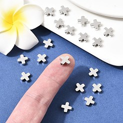 シェグレイスの真鍮ビーズ  クロス  カドミウムフリー＆ニッケルフリー＆鉛フリー  18KGP本金メッキ  8x8x3mm  穴：1.4mm&nbsp;XGR0110P-128P