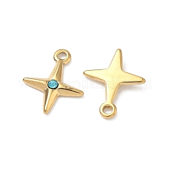 304 Stainless Steel Rhinestone Pendants&nbsp;STAS-L308-04A-G