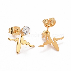304 Stainless SteelStud Earrings&nbsp;EJEW-C019-09G