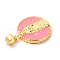 Eco-Friendly Rack Plating Brass Enamel Pendants&nbsp;KK-F851-06G