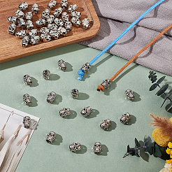 50Pcs Alloy European Beads&nbsp;FIND-BC0019-52P