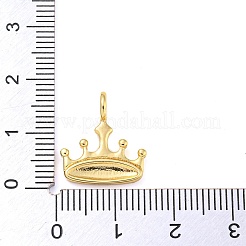 真鍮チャーム  14KGP本金メッキ  クラウン  16.3x15x5.5mm  穴：3.2mm&nbsp;KK-A202-01B-G