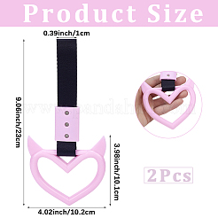 2Pcs ABS Plastic Devil Heart Rear Bumper Warning Handle Ring&nbsp;HJEW-SP0001-51A