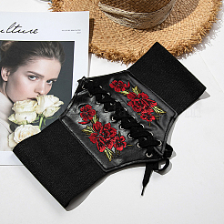 1Pc PU Leather Wide Elastic Corset Belts&nbsp;AJEW-WR0002-01B