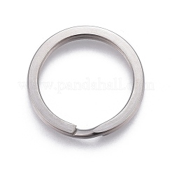 Tarnish Resistant 304 Stainless Steel Split Key Ring Clasps&nbsp;STAS-L226-007B