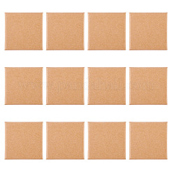 厚紙製ジュエリーボックス12個  リングのために  正方形  淡い茶色  5x5x3.2cm&nbsp;CBOX-TA0001-15