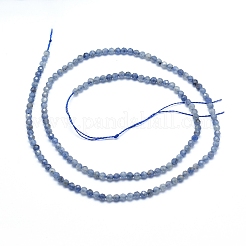 天然アイオライト/コーディエライト/ダイクロアイトビーズ連売り  多面カット  ラウンド  2.5mm  穴：0.4mm  約147個/連  15.55インチ（39.5cm）&nbsp;X-G-G823-15-2.5mm