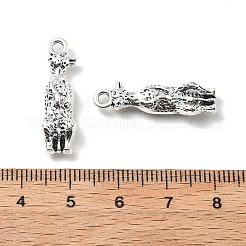 チベット風合金動物ペンダント  アンティークシルバー  ミーアキャット  26x7.5x4.5mm  穴：2mm&nbsp;PALLOY-V007-01AS-02