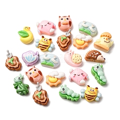 昆虫をテーマにしたオペーク レジン カボション  混合図形  ミックスカラー  8.5~16.5x10.5~16.5x6~8.5mm&nbsp;CRES-I046-12