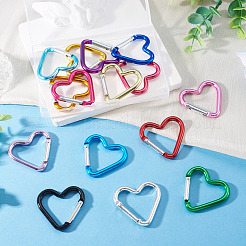 15Pcs 15 Colors Zinc Alloy Screw Locking Carabiner&nbsp;FIND-TA0009-84