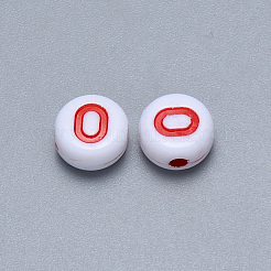 Craft Acrylic Horizontal Hole Letter Beads&nbsp;SACR-S201-11O