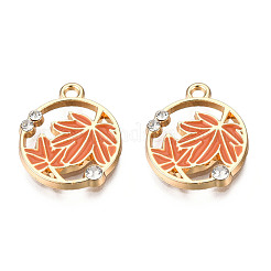 Autumn Theme Alloy Enamel Pendants&nbsp;ENAM-N048-010A