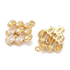 Brass Micro Pave Cubic Zirconia Pendants&nbsp;KK-A281-03G