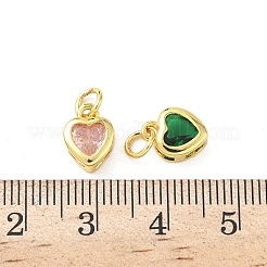 Brass with Cubic Zirconia Pendants&nbsp;KK-I381-04G