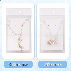 ネックレス梱包キット  厚紙製のネックレスとイヤリングのディスプレイカード30枚が含まれています  プラスチックネックレスチェーン粘着ポーチ30枚とセロハンバッグ30枚付き  ホワイト  90個/セット&nbsp;CDIS-TA0001-47A