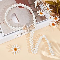 1Pc Acrylic Pearl Braided Stretch Chain Belts&nbsp;AJEW-CP0008-12A