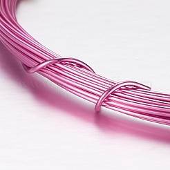 ラウンドアルミクラフトワイヤー  DIYアートとクラフトプロジェクトのために  濃いピンク  12ゲージ  2mm  5m /ロール（16.4フィート/ロール）&nbsp;AW-D009-2mm-5m-20