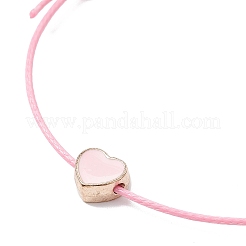 8Pcs 8 Style Heart & Skeleton Key Alloy Enamel Braided Bead Bracelets Set&nbsp;BJEW-JB09771-S
