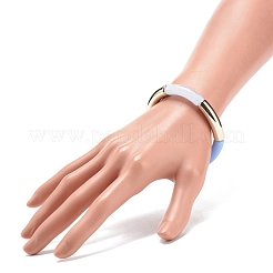 Acrylic Curved Tube Beaded Stretch Bracelet for Women&nbsp;BJEW-JB08438-04