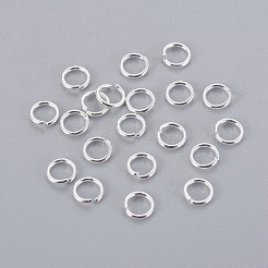 変色しにくい304ステンレススチール製オープン丸カン  銀  20ゲージ  5x0.8mm  内径：3.5mm&nbsp;STAS-E464-09A-S