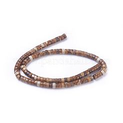天然石ピクチャージャスパービーズ連売り  コラム  6~6.5x3.5mm  穴：1mm  約118個/連  15.5~15.7インチ（39.5~40cm）&nbsp;G-G783-09B