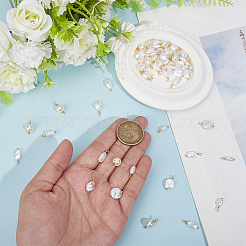 50Pcs 5 Styles ABS Plastic Imitation Pearl Pendants&nbsp;KK-HY0004-31