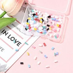 100Pcs 12 Styles 2-Hole Glass Seed Beads&nbsp;SEED-FS0001-43