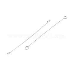変色しない316サージカルステンレススチール製アイピン  ピアノ線9ピン  ステンレス鋼色  40x2.5x0.4mm  穴：1.6mm&nbsp;X-STAS-P277-A06-P
