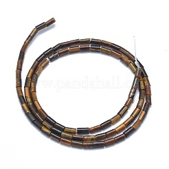 天然石タイガーアイビーズ連売り  コラム  4~5x2~2.5mm  穴：0.6~0.8mm  約90~102個/連  15.3~15.7インチ（39~40cm）&nbsp;G-F631-B02