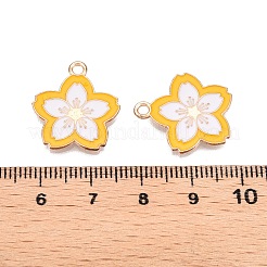 Light Gold Plated Alloy Enamel Pendants&nbsp;PALLOY-N176-28B-RS