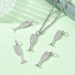 SHEGRACE Brass Clear Cubic Zirconia Charms&nbsp;XGRQ3P899-631P